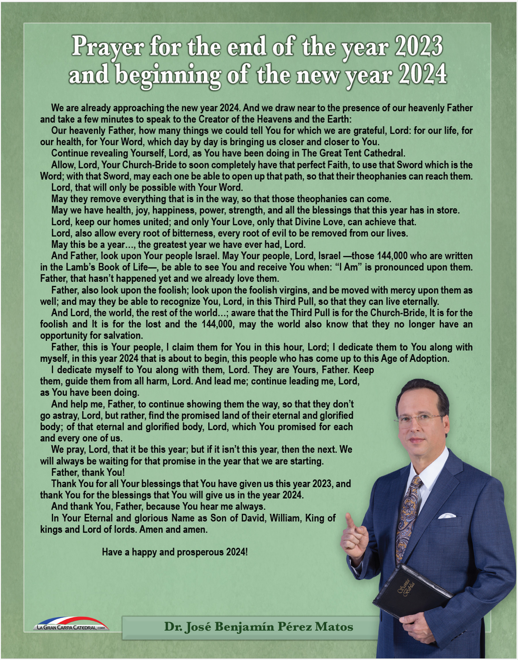 Poster: Prayer for the end of the year 2023 and beginning of the new year 2024 1