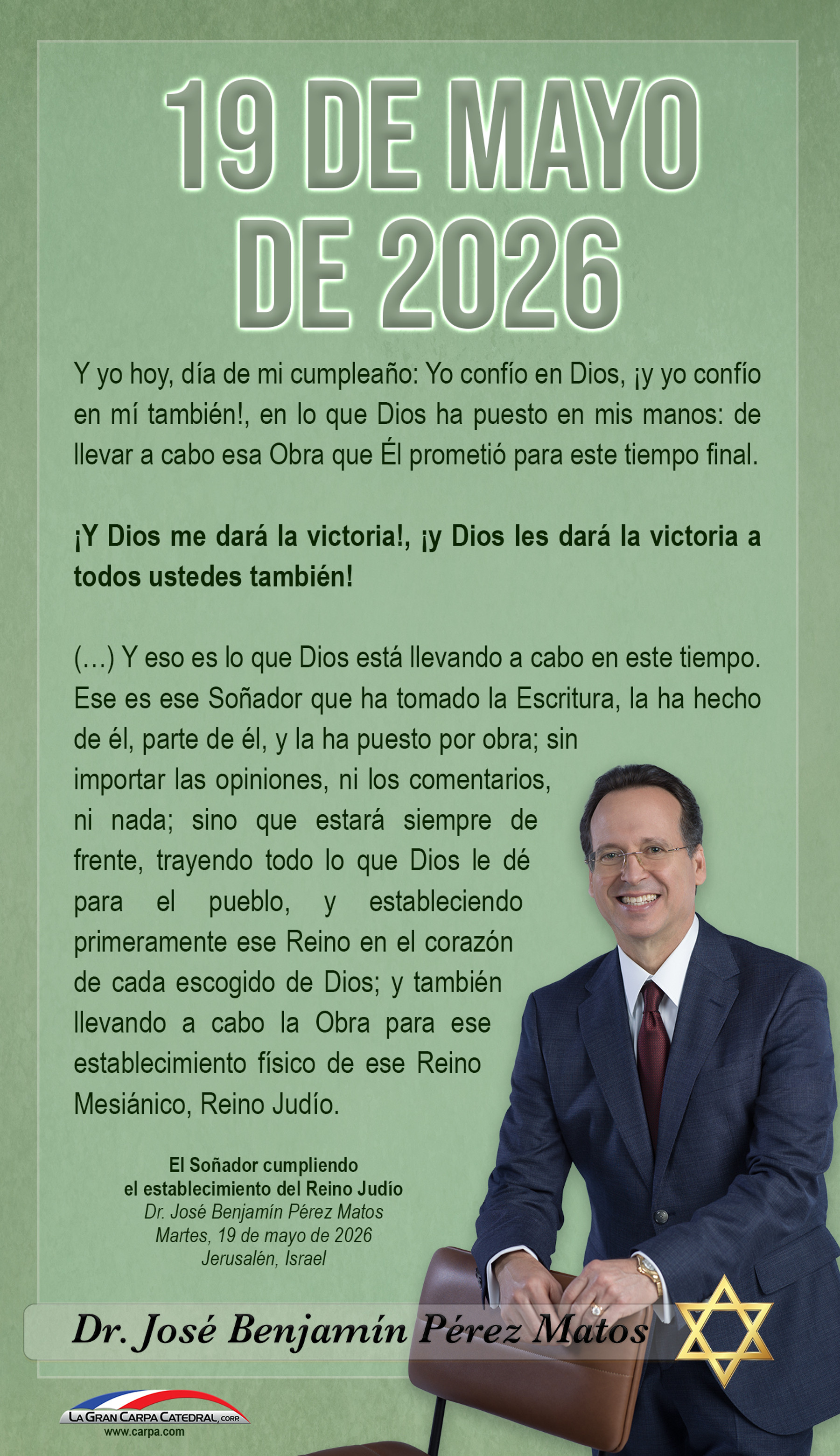 Marcador: El Soñador cumpliendo el establecimiento del Reino Judío 2