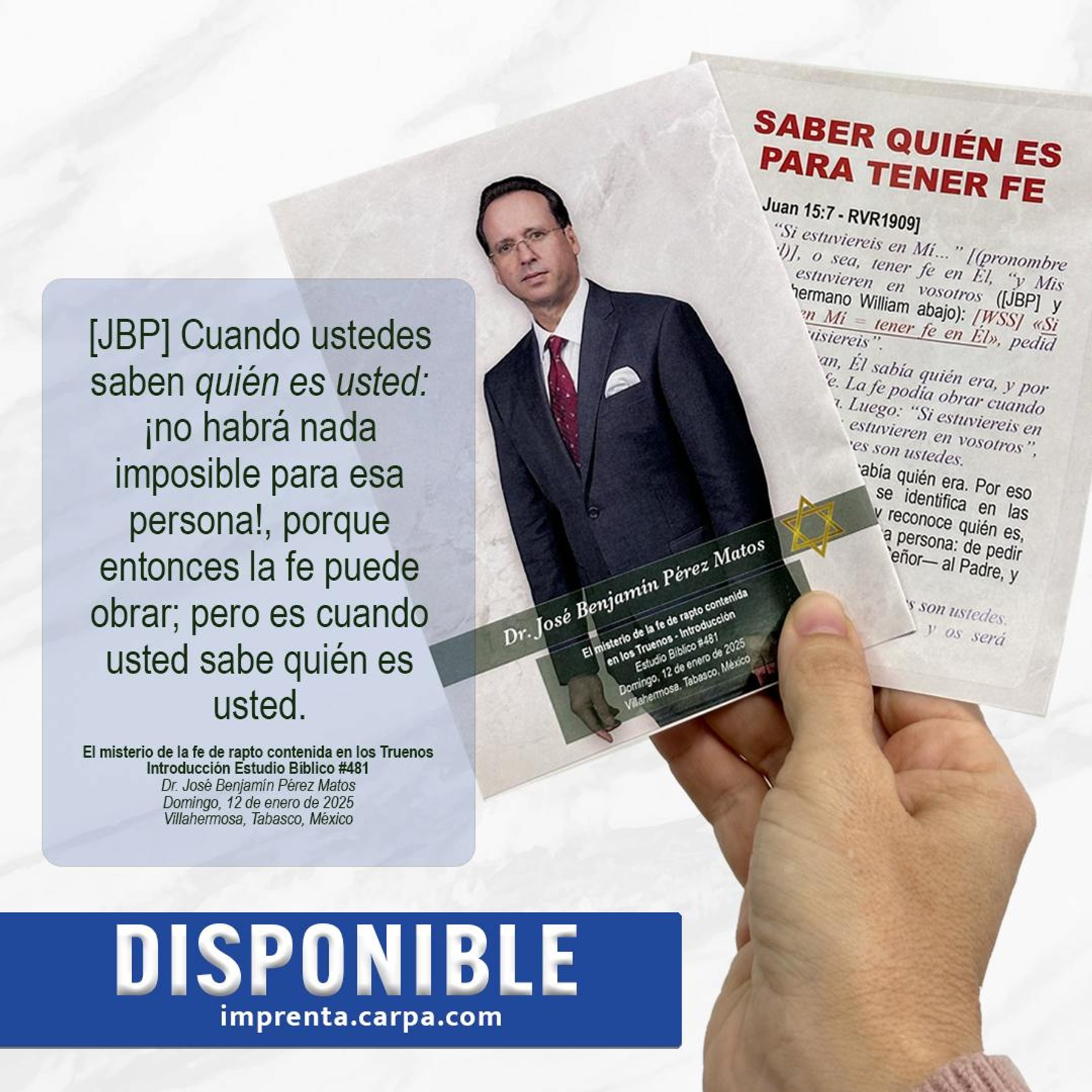Díptico: Saber quién es para tener fe 1