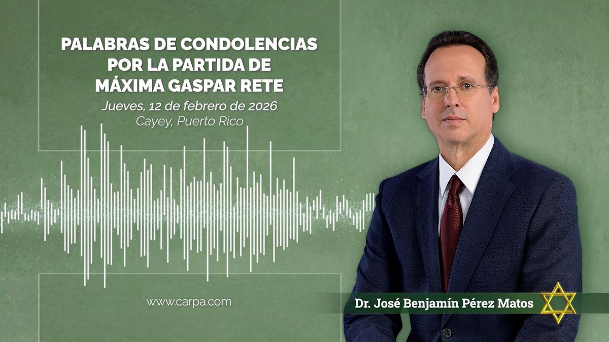 Palavras de condolências pela partida de Máxima Gaspar Rete
