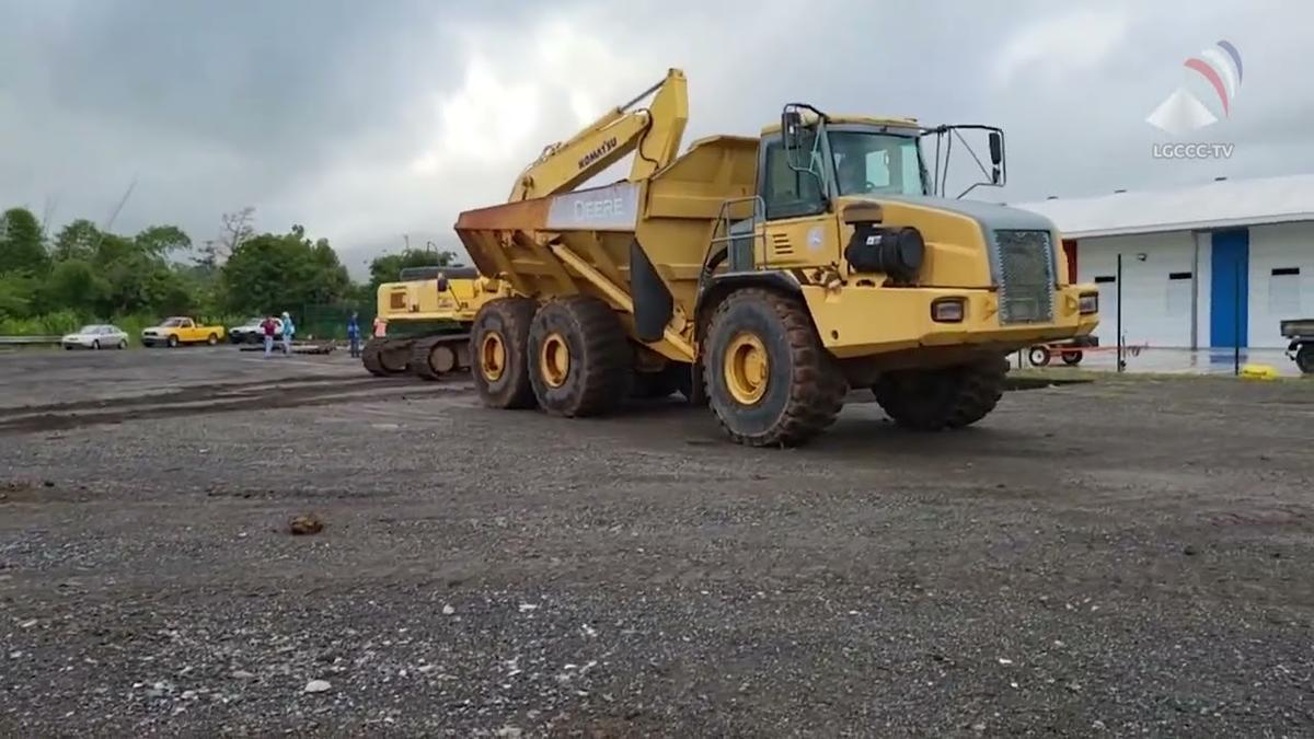 Preparation of the area where the new water tanks of LGCC will be placed