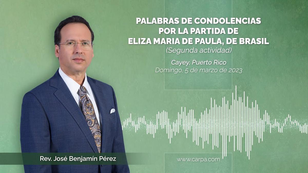 Words of condolences for the departure of Eliza Maria de Paula, from Brazil